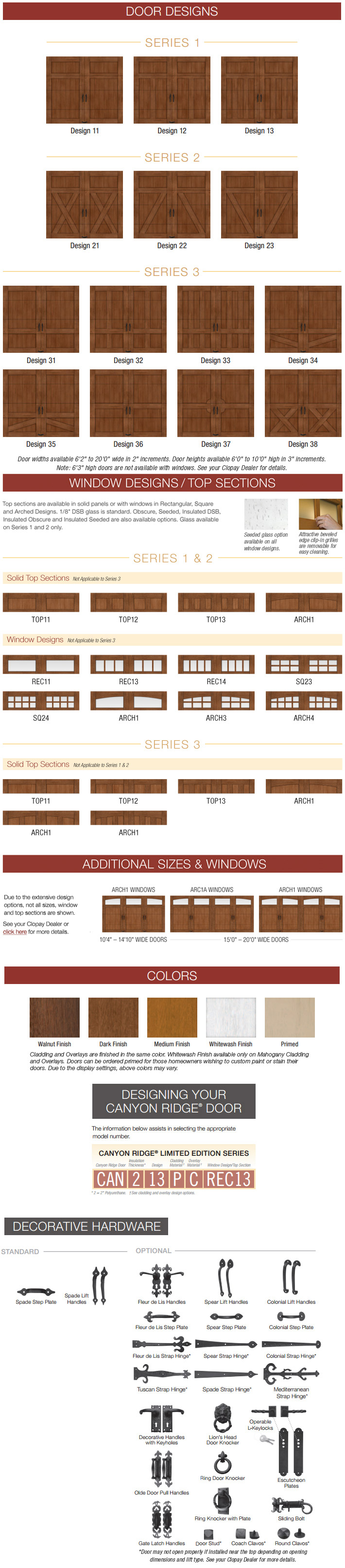 Canyon Ridge Limited Edition 

Design Options